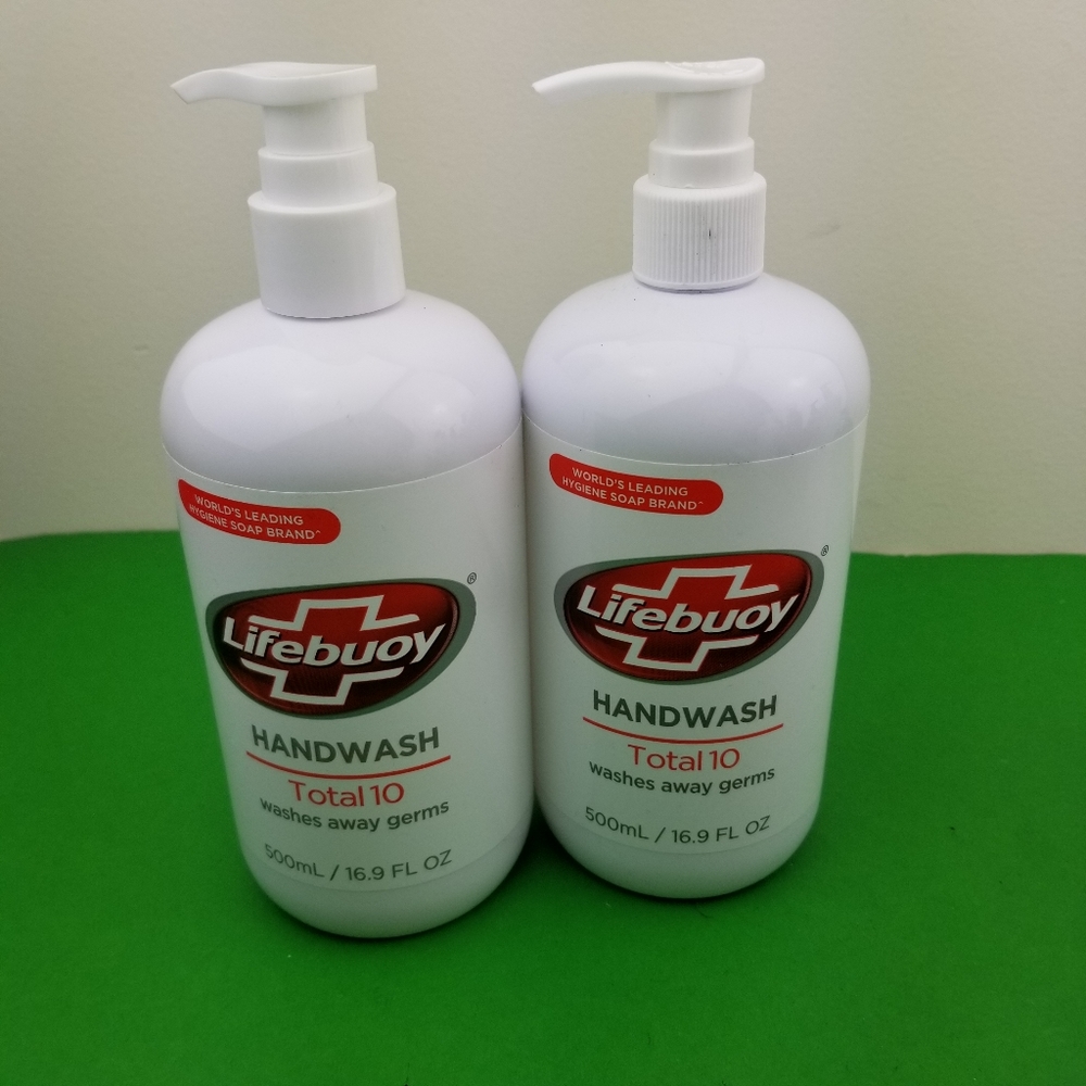 2x Lifebuoy Total 10 Hand Wash Liquid Hygiene Soap